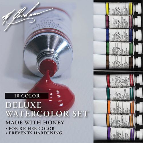美国格雷姆艺术家级mg水彩颜料管状套装基础10色夏日5色套组全套