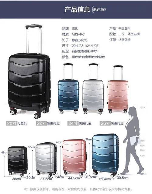 每人可带上飞机的行李箱尺寸限制体积不超过20x40x55cm,重量不超过5kg
