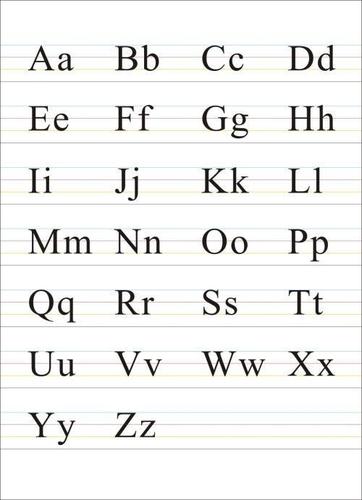英文字母占格方式 中文方格