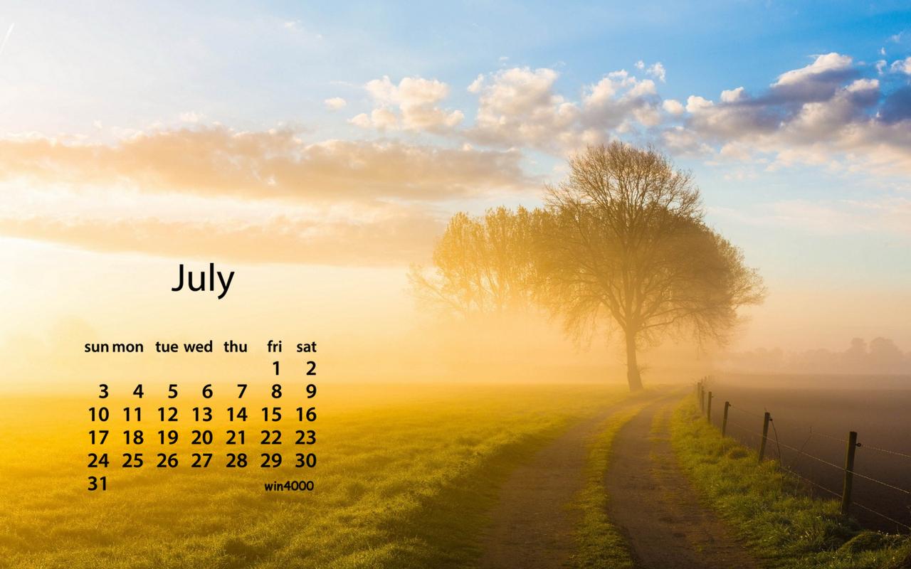 2016年7月日历精选最美风景电脑桌面壁纸下载