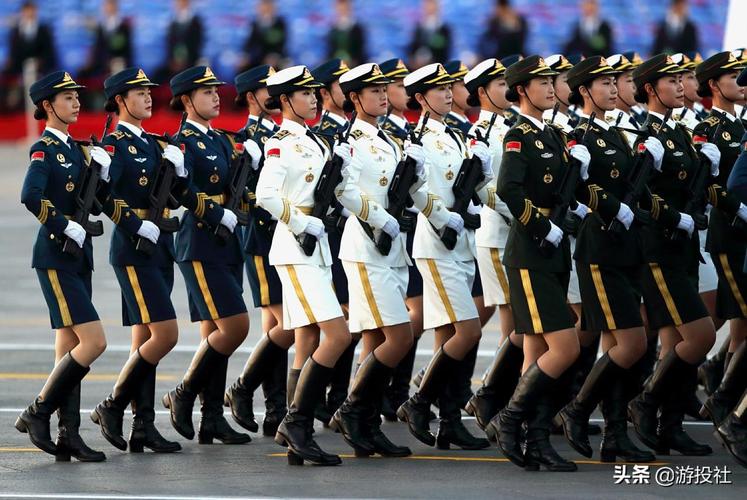 阅兵仪式高清素材各个国家阅兵中的女兵方阵