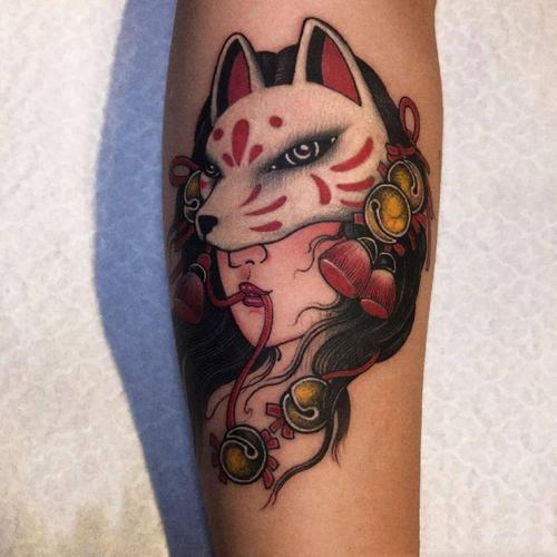 日本狐仙纹身