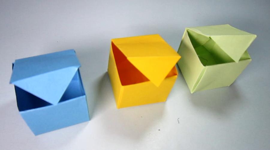 3分钟学会正方体盒子的折法 简单的礼品盒子折纸