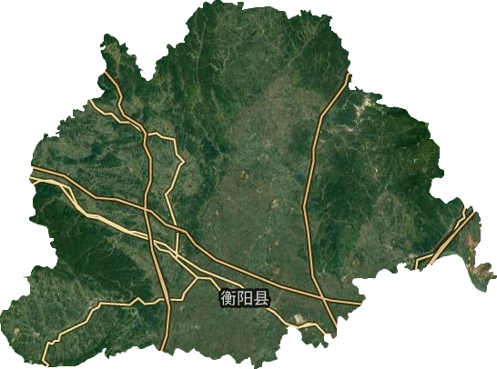 衡阳县高清卫星地图