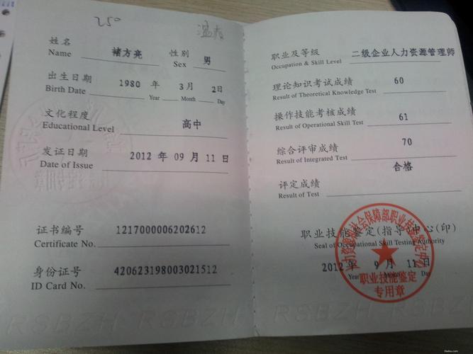 上海人力资源证书考试