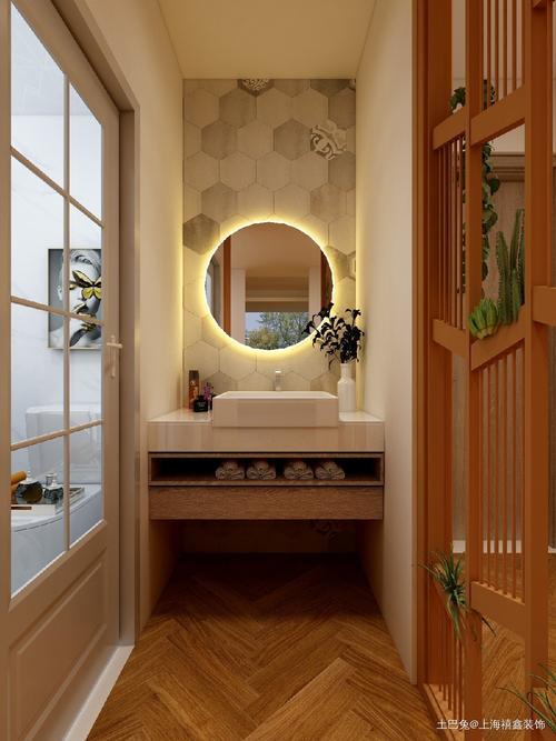 洗漱台卧室中式现代440m05别墅豪宅设计图片赏析--土巴兔装修效果图
