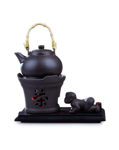 童子煮茶 陶瓷感应煮茶器(黑色款)