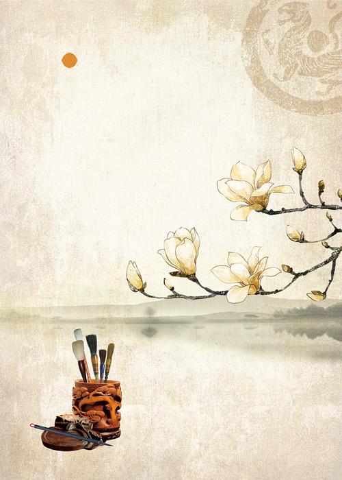 中国古典文化封面背景素材