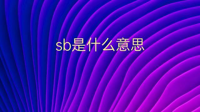 sb的中文翻译