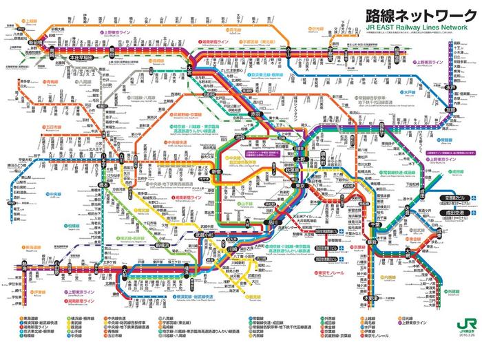 看看日本各大城市的铁路交通线路图,有没有觉得要被绕晕了.
