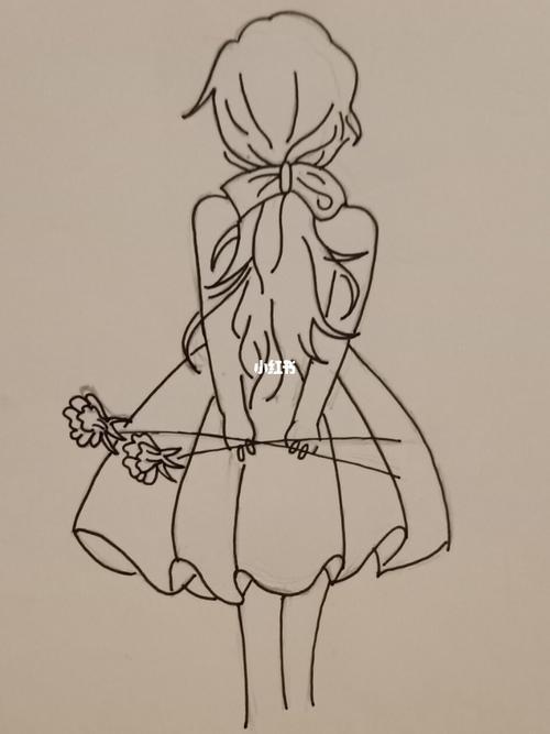 教程文化绘画伤感女孩背影简笔画简笔画在雨中撑着伞的孤独的女孩的背