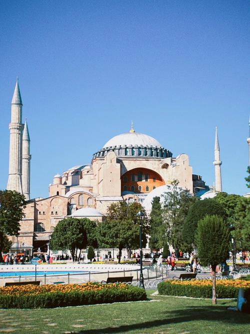 土耳其旅行游船77蓝色粉色清真寺