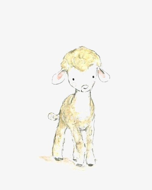 小羊羔-卡通手绘免抠素材-社稷网免抠元素素材图片