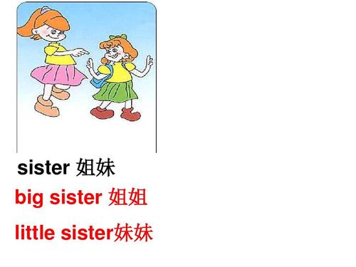 sister sister 姐妹 big sister 姐姐 little sister妹妹