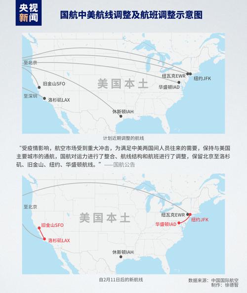 中国国际航空公司在当地时间2日向美国交通运输部提出申请,调整中美