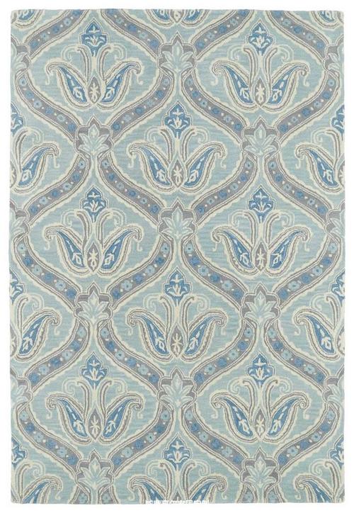 美式风格浅蓝色花纹地毯贴图