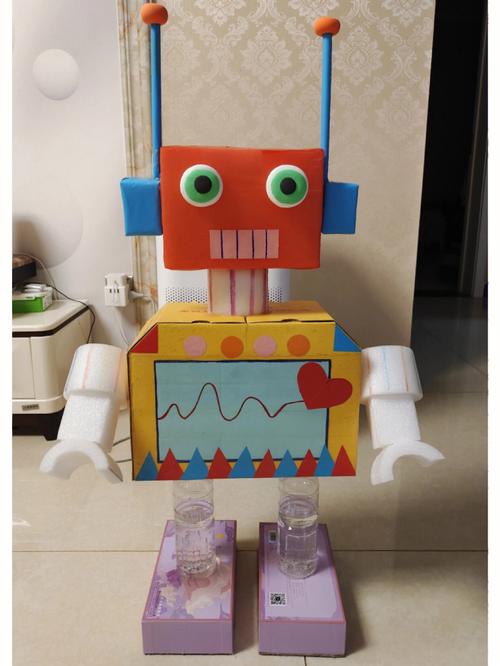 幼儿纸箱手工制作大全图片机器人