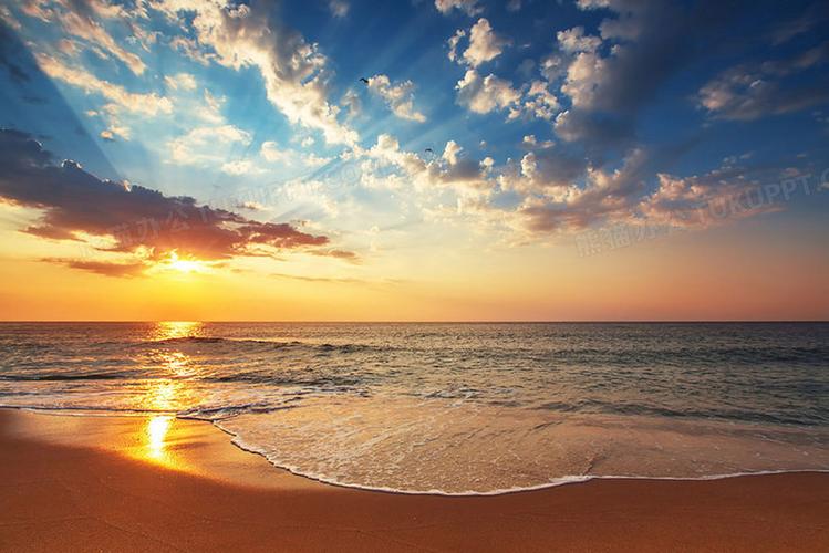 黄昏海滩风景图片高清图片jpg格式