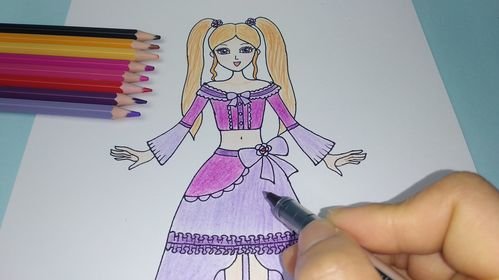 1教你画漂亮的叶罗丽灵公主衣服,画法简单有趣.