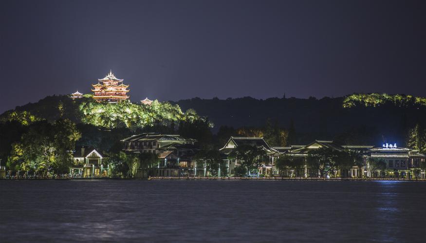 浙江杭州西湖夜景图片浙江杭州杭州西湖