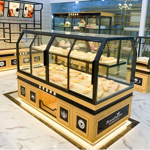 铁艺面包柜蛋糕展示柜蛋糕模型柜面包货架中岛柜玻璃展示柜边柜