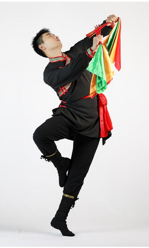 男款演出服装新款舞台表演艺考服饰练功服新式民族蒙族舞蒙古舞蹈