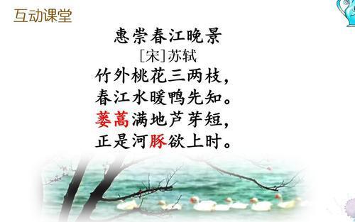 惠从春江晓景这首诗哪些是看到的