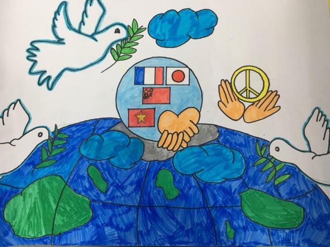 沙坡小学参加全国少年儿童世界和平海报《和平之旅》作品征集获奖展示