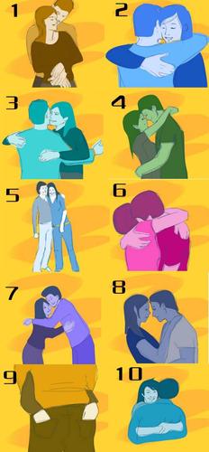 情侣拥抱9种动作图片