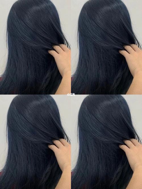 蓝黑色头发效果图