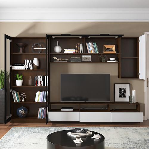 电视电视柜组合柜现代简约客厅家具65寸电视机机柜背景墙柜储电视柜