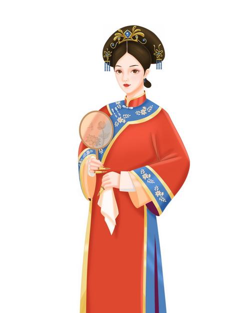 清朝宫廷打扮的妃子或格格古装美女181287png图片免抠素材
