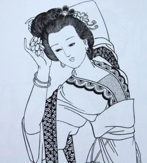 《白描仕女百态图》欣赏刘公华创作题材广泛,是比较全面的书画家,人物