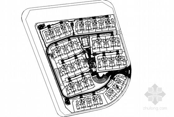 住宅小区景观规划设计总平面图,共一个cad文件.