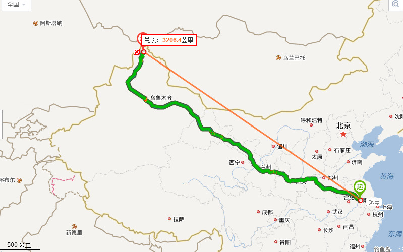 南京到新疆咯纳斯多少公里