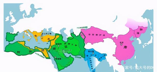 阿拉伯帝国和拜占庭帝国地图