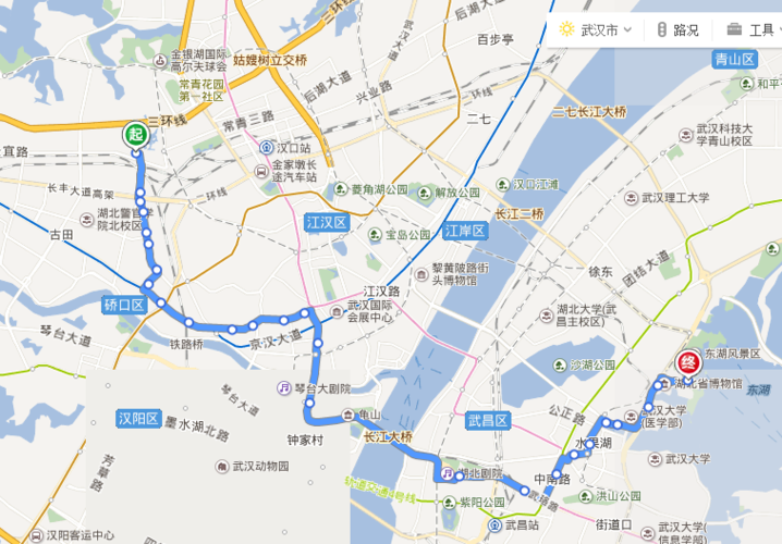 武汉701路公交车路线
