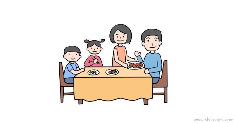 家庭聚餐漫画