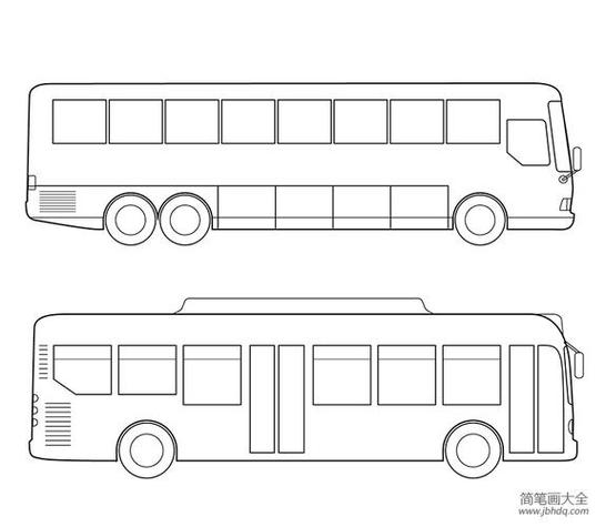 公交车5公交车简笔画的画法交通工具简笔画老式公交车4常见交通工具