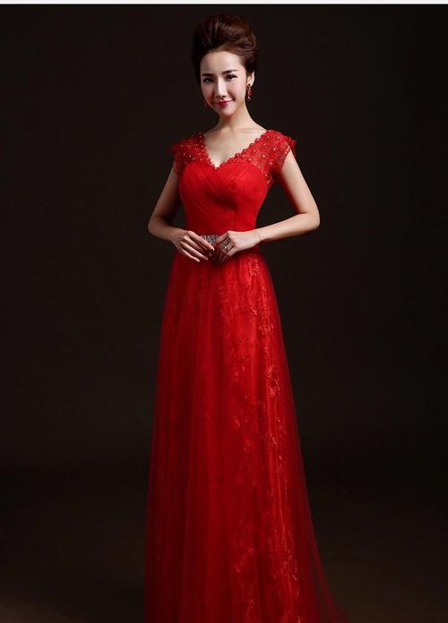 2015新款韩版新娘结婚婚纱礼服时尚修身敬酒服孕妇长款宴会晚