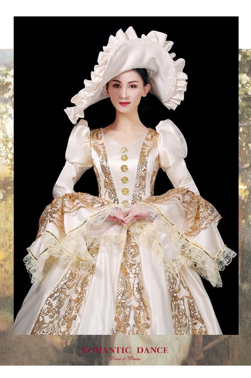 秉藜 欧洲中世纪宫廷礼服古典风洋装欧演出舞台装复古欧式贵族晚裙女
