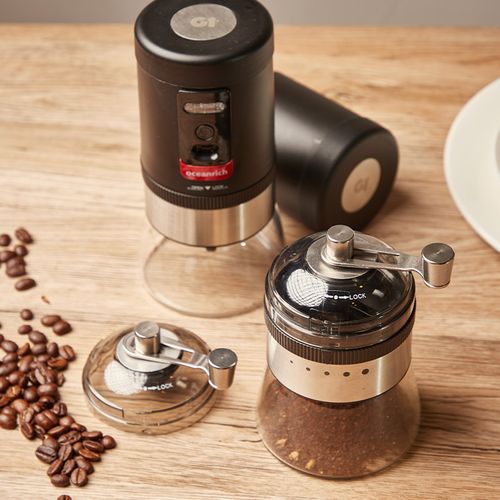 oceanrich 电动咖啡豆研磨机家用小型研磨器便携式手摇咖啡磨豆机