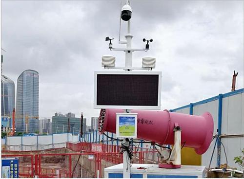 北京市工地扬尘智能联动喷淋pm25风速风向远程监控系统