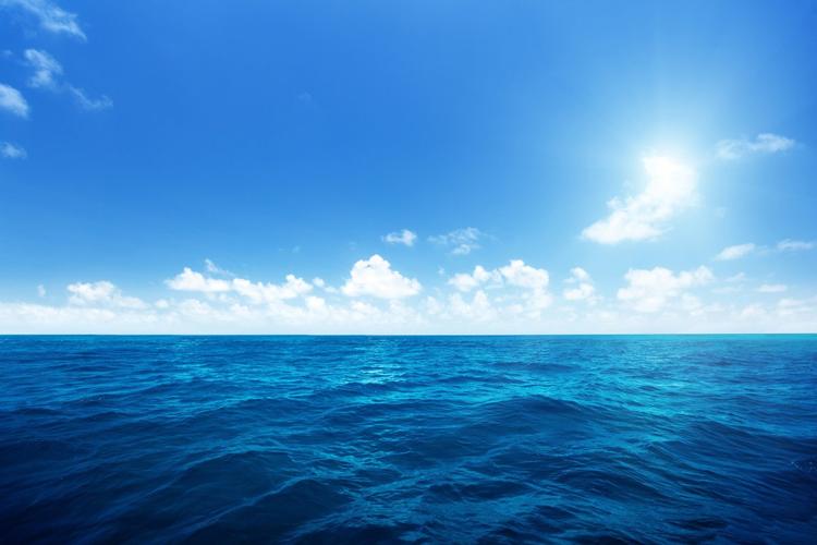 广阔无垠的大海,蓝天白云,自然风景图片图片,4k高清风景图片,娟娟壁纸
