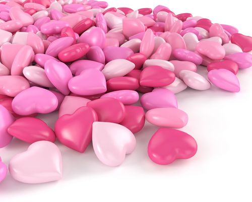 粉红色的爱的心糖果 壁纸
