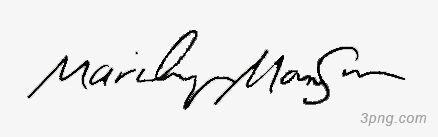 玛丽莲曼森的签名png素材透明免抠图片-其他元素