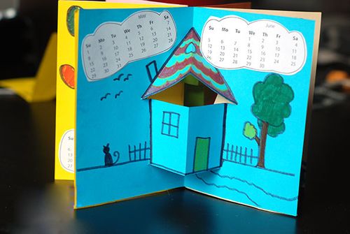 【67立体日历手册】儿童手工_儿童手工制作教程-作品大全-奇异猫