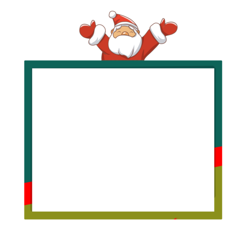 圣诞节手绘边框圣诞节长方形边框