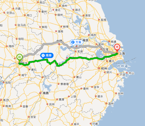 武汉开车到上海要多少公里,时间,过路费,油钱
