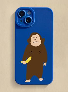 香蕉猴子iphone14手机壳13promax苹果12搞怪11趣味x全包xr适用8套